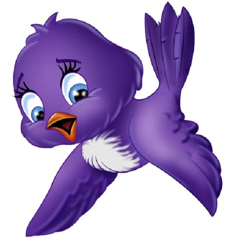 Purple Bird Clipart Birds Cartoon Birds And Clipart