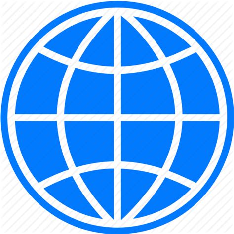 World Icon Png Blue