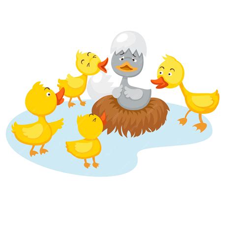 Premium Vector Fairy Tale Ugly Ducklingvector Illustration