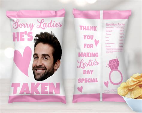 personalized bachelorette party favors chip bags hen party etsy