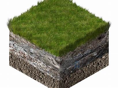 Soil Grass Texture Section Isometric 3d Cube