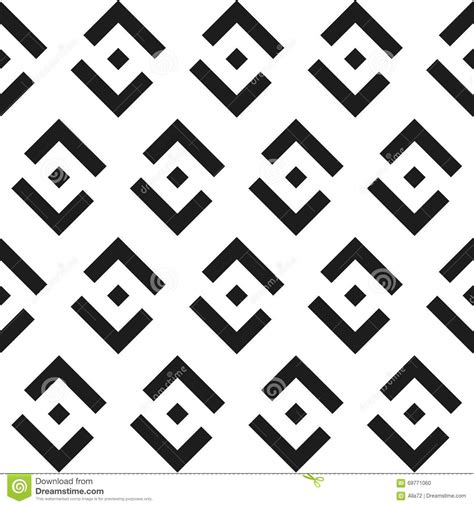 Vector Modern Seamless Geometry Pattern Squares Black And White Stock