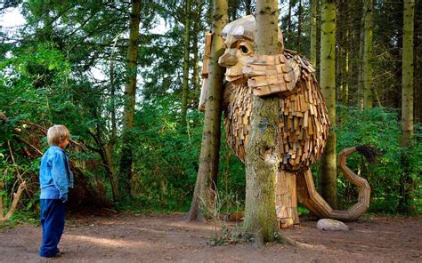 Artist Hides Giant Wooden Sculptures Across Denmarks Forests Travel