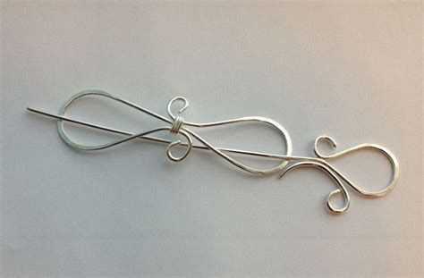 Fantasy Handcrafted Sterling Silver Shawl Pin Wire Shawl Pin Etsy