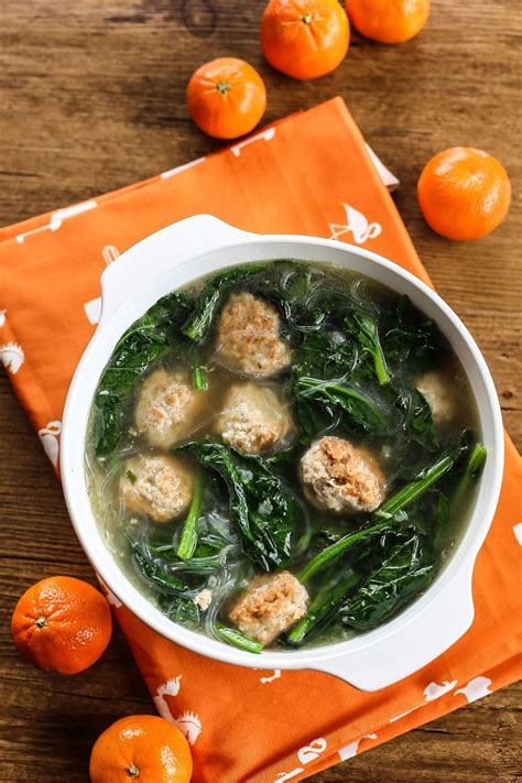 Spinach and zucchini soup recipe. Pork Meatball Spinach Soup | Recipe | Pork meatballs, Soup ...