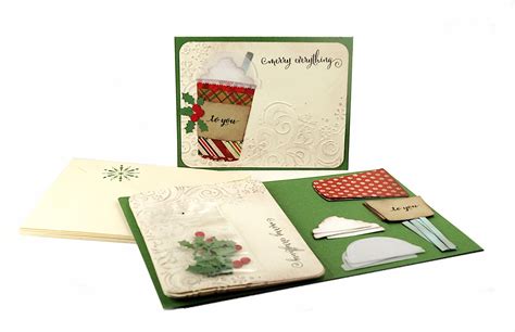 Christmas Card Making Kits For Adults Coffee Cards Diy Kit Etsy