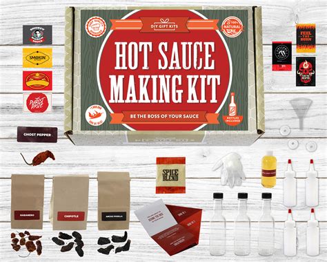 Make Your Own Hot Sauce Kit Makes 7 Bottles Of Diy Hot Sauce Etsy