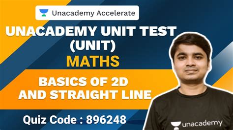 Basics Of 2d And Straight Line Unacademy Unit Test Unit Iit Jee