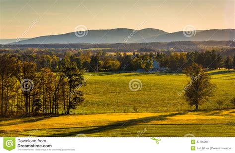 View Of Farm Fields And Distant Mountains From Longstreet Observation