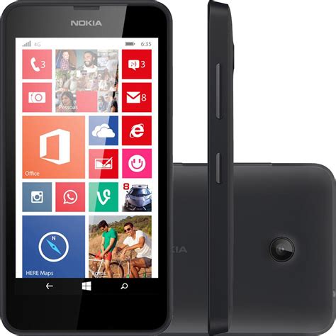 → Smartphone Nokia Lumia 635 Desbloqueado Tim Preto Windows Phone
