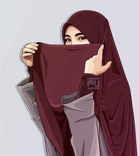 [96 ] Gambar Kartun Muslimah Bercadar Simple Pilihan