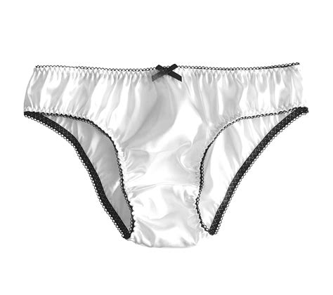 White Satin Frilly Sissy Panties Bikini Knicker Underwear Briefs Size Ebay