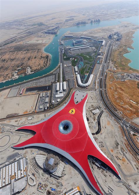 The city of abu dhabi is located on an island in the persian gulf, off the central west coast. Out of the Ordinary Design-The Ferrari World in Abu Dhabi by Benoy Architects | Homesthetics ...