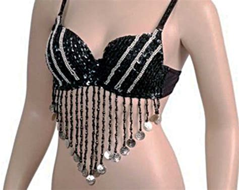 Rhinestone Embellished Sequin Sexy Belly Dance Bra Top Jons Imports Inc