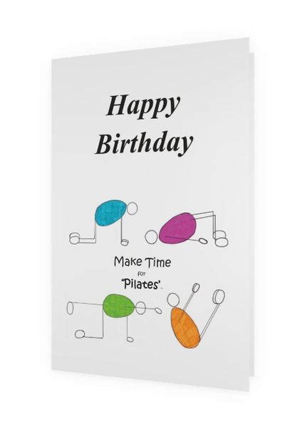 Birthday Card Pilates Themed Card Metime Pilates