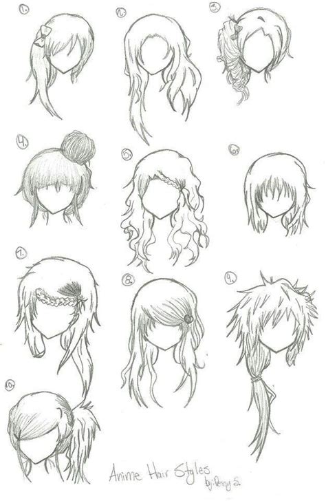 More Mangaanime Hair Part 2 Manga Hair Sketches Drawings
