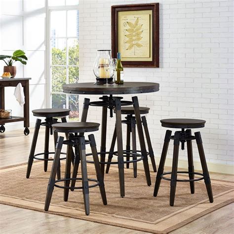 Check spelling or type a new query. Industrial Adjustable Height Bar Table Set W/ Backless ...