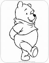 Pooh Winnie Coloring Walk sketch template