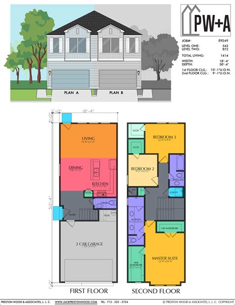 One And A Half Story Home Plan Preston Wood And Associates