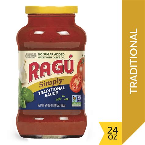 Ragu Simply Traditional Pasta Sauce Made With Olive Oil And Simply
