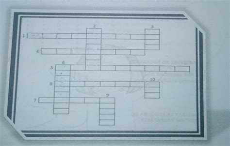 Crossword Puzzle Panuto Punan Ang Mga Kahon Sa Ibaba Gamit Ang