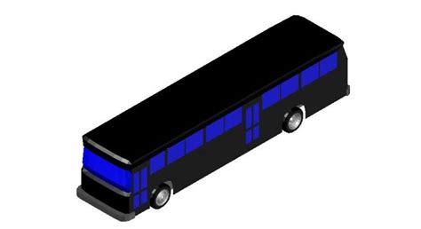 Dynamic Bus 3d Block Cad Drawing Details Dwg File Cadbull
