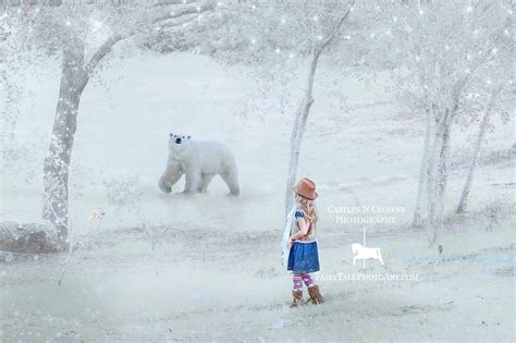 Castles N Crowns Polar Bear And Girl In Winter Park