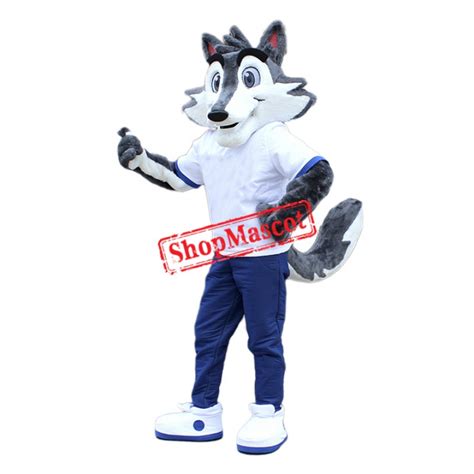 Friendly Lightweight Wolf Mascot Costume