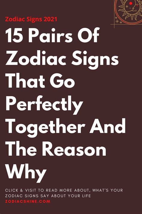 15 Pairs Of Zodiac Signs That Go Perfectly Together And The Reason Why