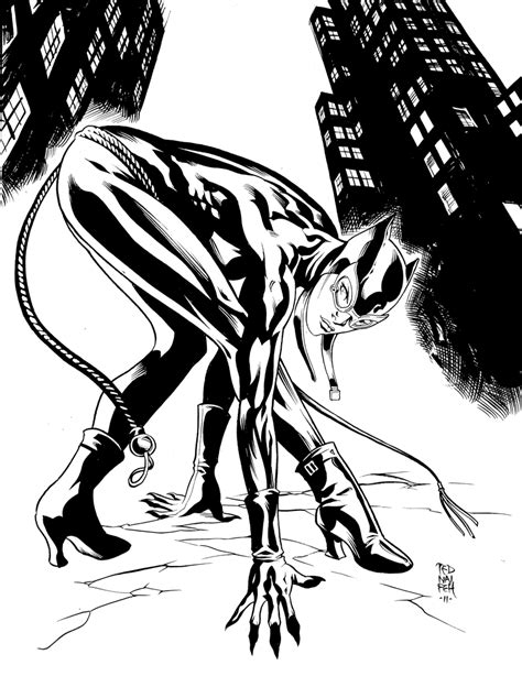 Dibujos de Catwoman Superhéroes para colorear y pintar Páginas para imprimir y colorear