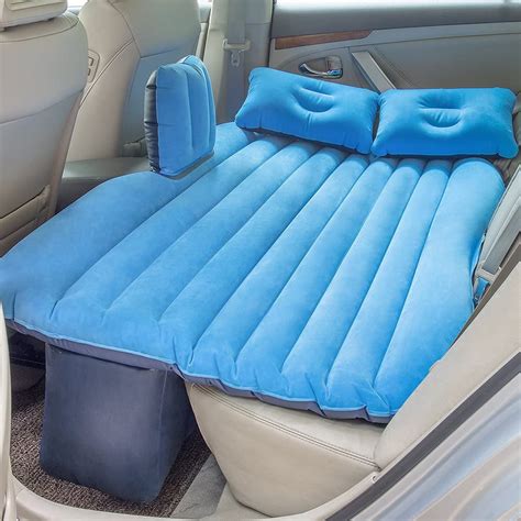 Nex Inflatable Extended Air Mattress For Car With Motor Pump Two Pillows Sky Blue Walmart
