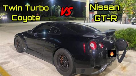 Twin Turbo Coyote Mustang Vs 1200hp Nissan Gt R Youtube