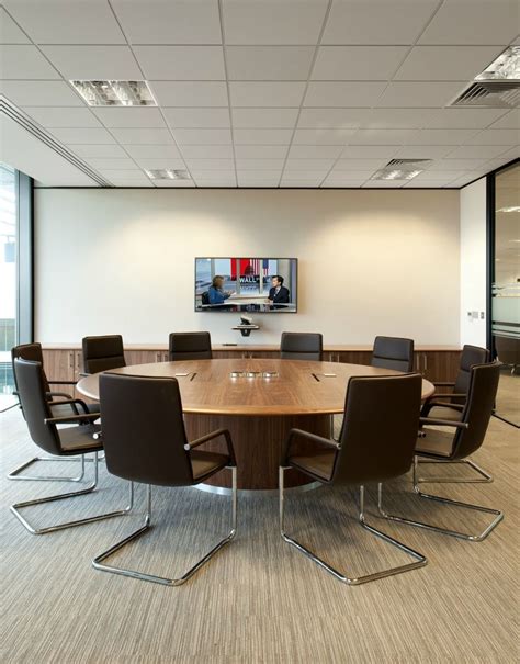 Board Room Circular Meeting Room Table This Round Wooden Table In