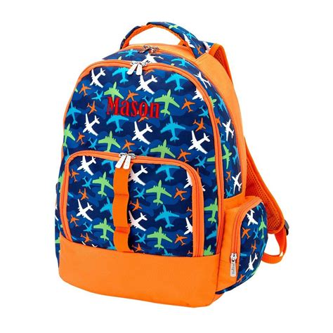 Personalized Backpack Bookbag Kids School Tote Bag Gray Mint Paisley