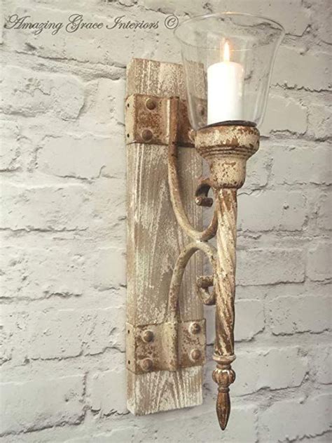French Shabby Chic Wall Sconce Candle Holder Antique Vintage Style Wall
