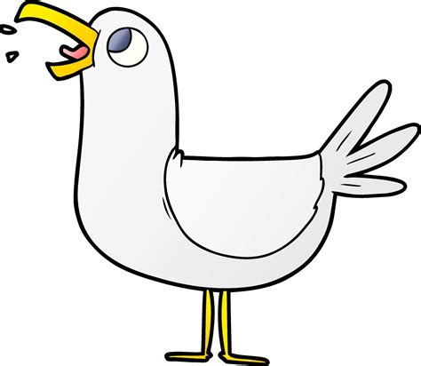 Cartoon Seagull Character 12413583 Vector Art At Vecteezy