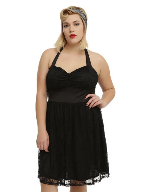 Black Lace Halter Dress Plus Size Hot Topic