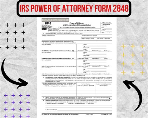 Irs Power Of Attorney Form 2848 Revised Jan 2021 Irs Etsy Ireland