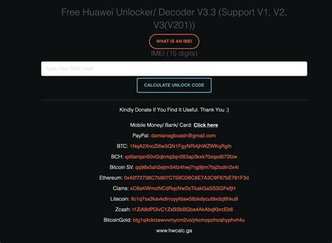 Github Ket Chuaweiv3calculator Calculate The Unlock Code For Huawei