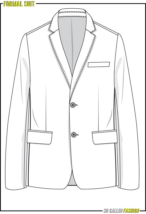 Mens Vector Blazer Svg Suit Jacket For Adobe Illustrator Flat