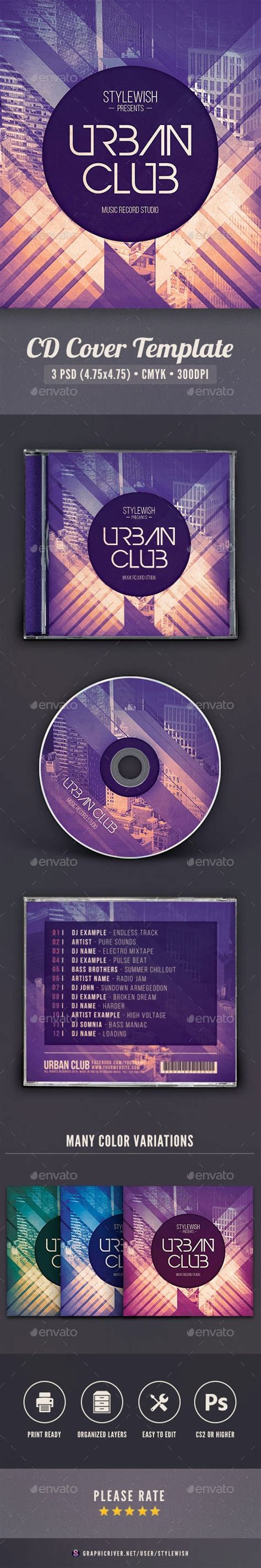 Urban Club Cd Cover Artwork By Stylewish Graphicriver