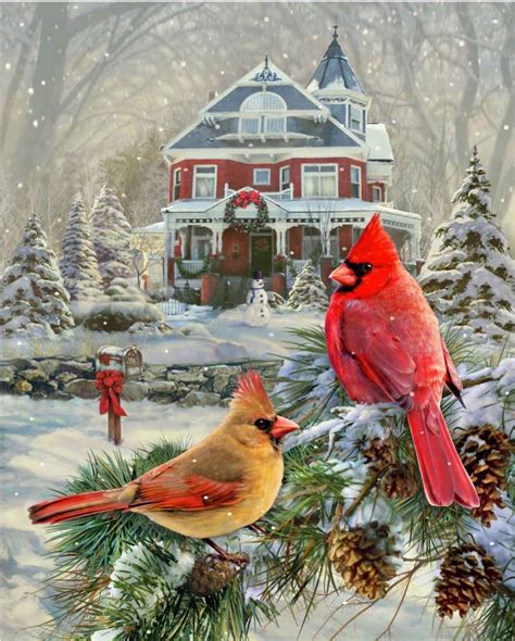 Pin By Sharron Taylor On Lil Feathered Art♧ Christmas Paintings