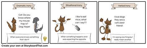 The Three Types Of Irony Storyboard By Rebeccaray