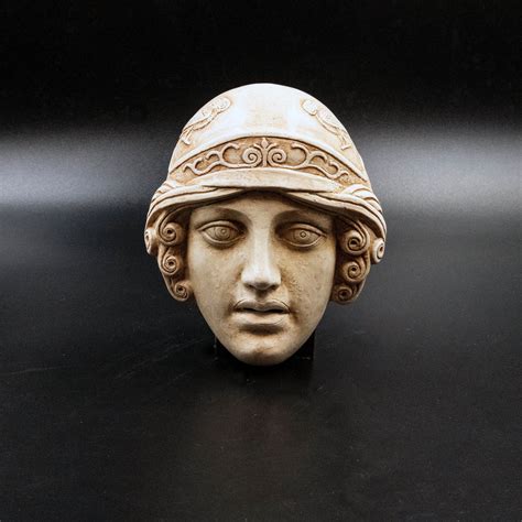 Greek Goddess Athena Mask Head Of Athena With Helmet Greek Mythology