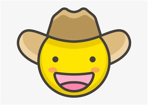 Cowboy Hat Face Emoji Smiley Transparent Png 866x650 Free