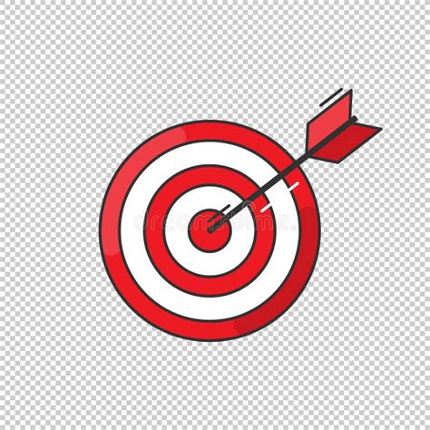 Hit The Target Cartoon Flat Vector Illustration Eps 10 Stock Vector