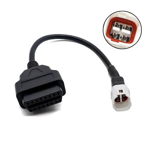 4 Pin To Obd Ii Obd2 Cable Plug Adapter Diagnostic For Yamaha R1 R6