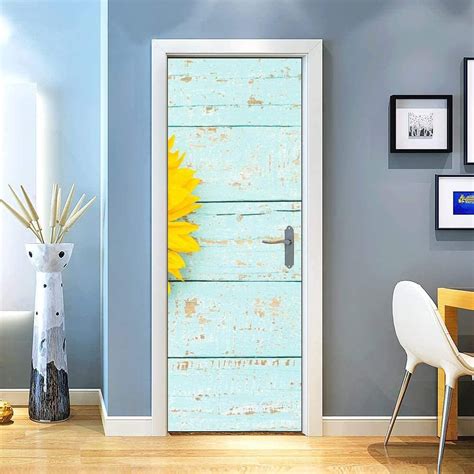 Qiyi Door Mural Pvc Door Sticker Removable Wall Murals Peel And Stick