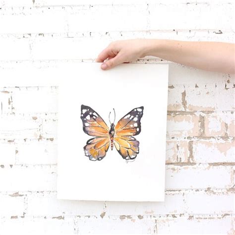 Butterfly Art Print Monarch Butterfly Watercolor Art Print Etsy
