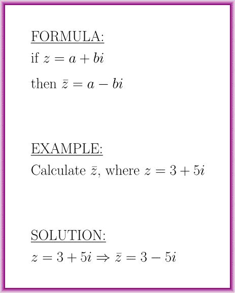 Index Of The Conjugate Of A Complex Number Formula With Example